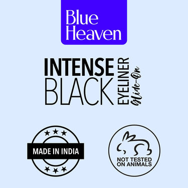 Blue Heaven Intense Black Eyeliner Glide-On | Waterproof Smudge Proof, Long lasting One Stroke Finish Liquid Eyeliner, 4ml